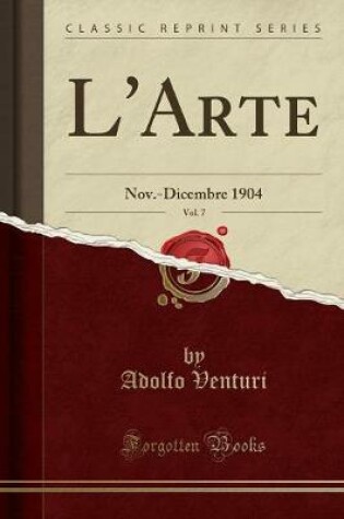 Cover of L'Arte, Vol. 7