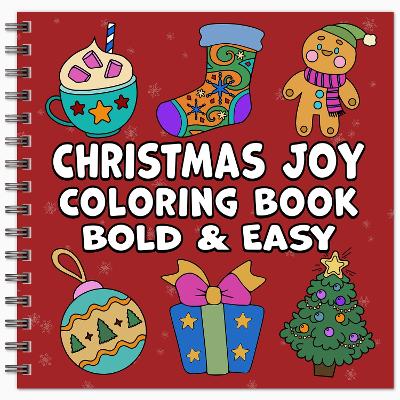 Book cover for Christmas Joy Bold & Easy Coloring Book