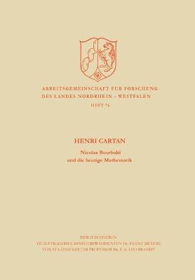 Book cover for Nicolas Bourbaki und die heutige Mathematik