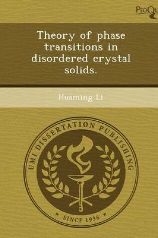 Cover of Theory of Phase Transitions in Disordered Crystal Solids