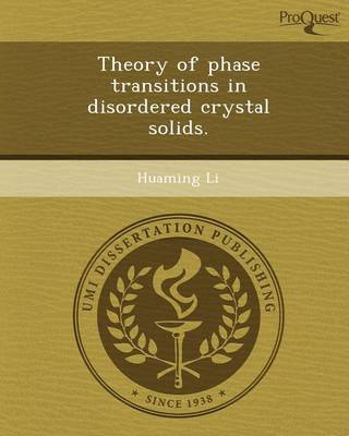 Book cover for Theory of Phase Transitions in Disordered Crystal Solids