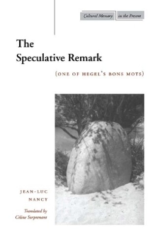 Cover of The Speculative Remark