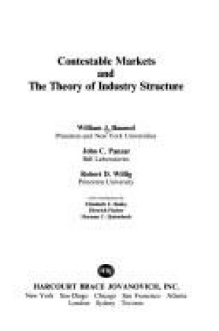 Cover of Contestable Markets and the Theory of Industry Structure