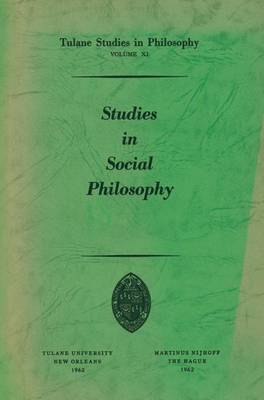 Cover of Studies in Social Philosophy
