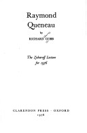 Book cover for Raymond Queneau