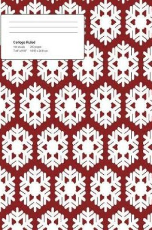 Cover of Christmas White Flakes Composition College Ruled Book (7.44 x 9.69) 200 pages V6