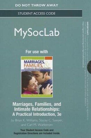 Cover of NEW MyLab Sociology  without Pearson eText -- Standalone Access Card -- for Marriages, Families, and Intimate Relationships