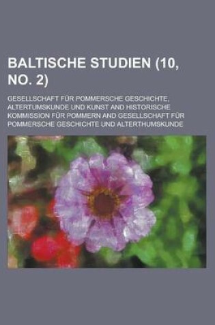 Cover of Baltische Studien (10, No. 2 )