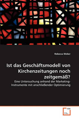 Book cover for Ist das Geschäftsmodell von Kirchenzeitungen noch zeitgemäß?