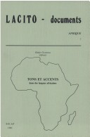 Cover of Tons Et Accents Dans Les Langues Africaines