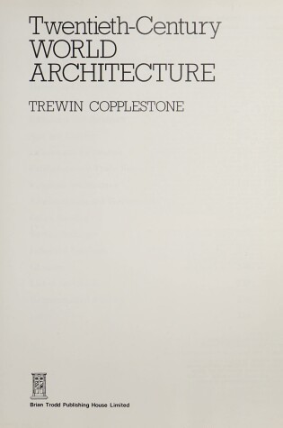 Cover of Twentieth Century World Architecture