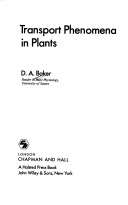 Book cover for Transport Phenomena in Plants