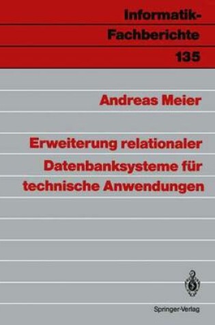 Cover of Erweiterung relationaler Datenbanksysteme für technische Anwendungen