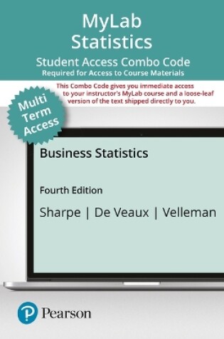 Cover of Mylab Statistics with Pearson Etext -- 24-Months Combo Access Card -- For Business Statistics, Digital Update