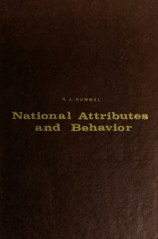 Cover of National Attributes and Behaviour