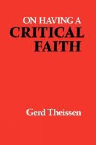 Cover of On Having a Critical Faith