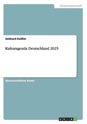 Book cover for Kulturagenda Deutschland 2025