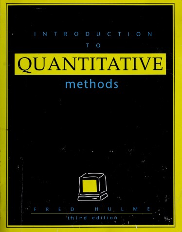 Book cover for Introduction to Quantitativemethods