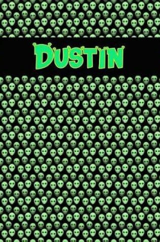 Cover of 120 Page Handwriting Practice Book with Green Alien Cover Dustin