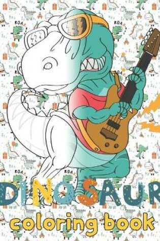 Cover of dinosaur coloring book for 5 year old