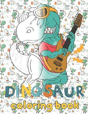 Book cover for dinosaur coloring book for 5 year old