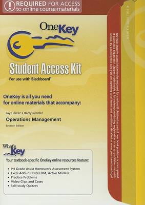 Book cover for OneKey Blackboard, Student Access Kit, Operations Management Flexible Version