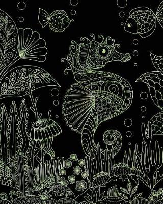 Book cover for Journal Notebook Seahorse Drawing 8