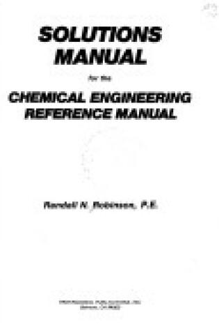 Cover of Solutions Manual for Chemi