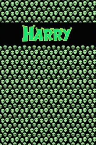 Cover of 120 Page Handwriting Practice Book with Green Alien Cover Harry