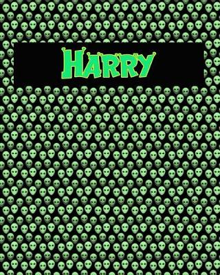 Book cover for 120 Page Handwriting Practice Book with Green Alien Cover Harry