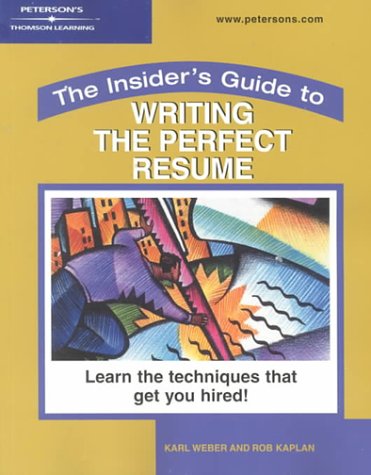 Book cover for Insider's Guide to Writing the Perfect Resume