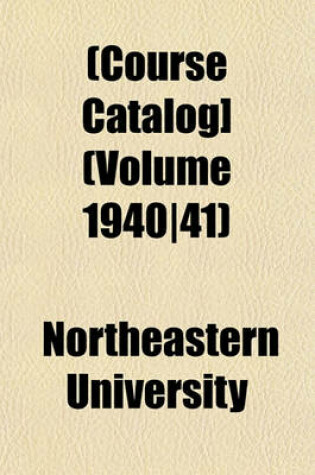 Cover of [Course Catalog] Volume 1940/41