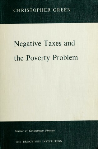 Cover of Negative Taxes and the Poverty Problem