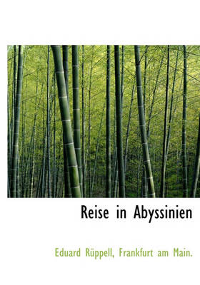 Book cover for Reise in Abyssinien