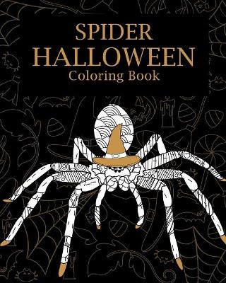 Book cover for Spider Halloween Coloring Book