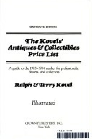 Cover of Kovels Antiques & Coll Price L