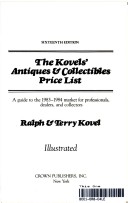 Book cover for Kovels Antiques & Coll Price L