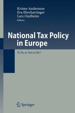 Cover of National Tax Policy in Europe