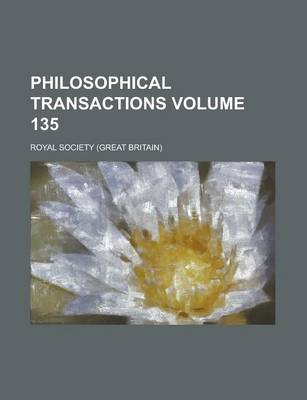 Book cover for Philosophical Transactions Volume 135