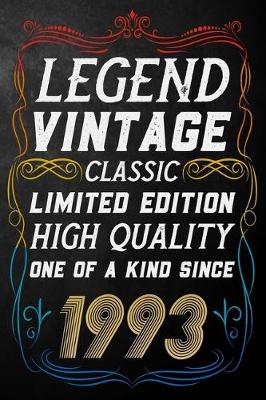 Book cover for Legend Vintage Classic Limited Edition High Quality One Of A Kind Since 1993