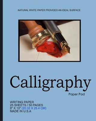 Book cover for Calligraphy Paper Pad - Blue Cover - 25 sheets