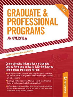 Book cover for Peterson's Graduate & Professional Programs