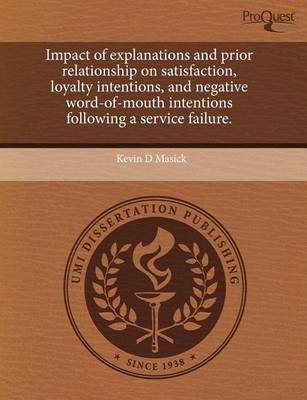 Book cover for Impact of Explanations and Prior Relationship on Satisfaction