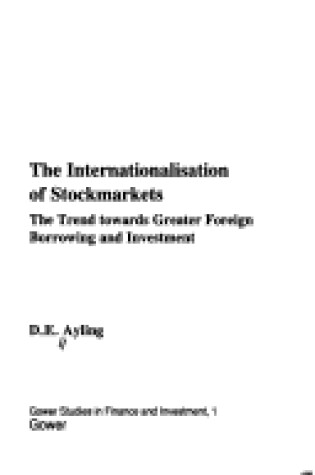 Cover of Internationalization of Stock Markets