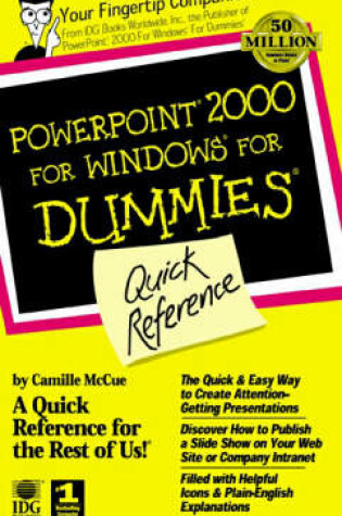 Cover of PowerPoint 2000 for Windows for Dummies Quick Reference