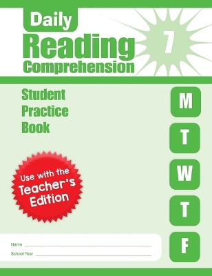 Book cover for Daily Reading Comprehension, Grade 7 Student Edition Workbook