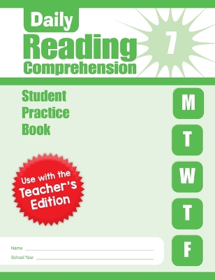 Book cover for Daily Reading Comprehension, Grade 7 Student Edition Workbook