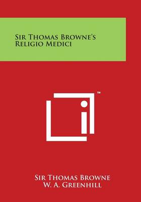 Book cover for Sir Thomas Browne's Religio Medici