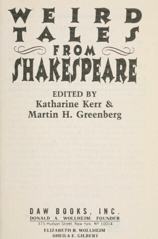 Cover of Weird Tales from Shakespeare