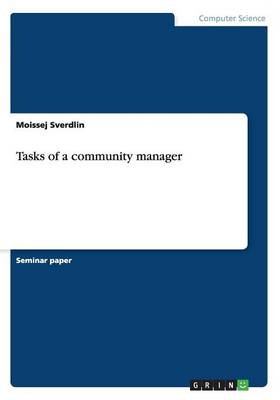 Book cover for Tasks of a community manager